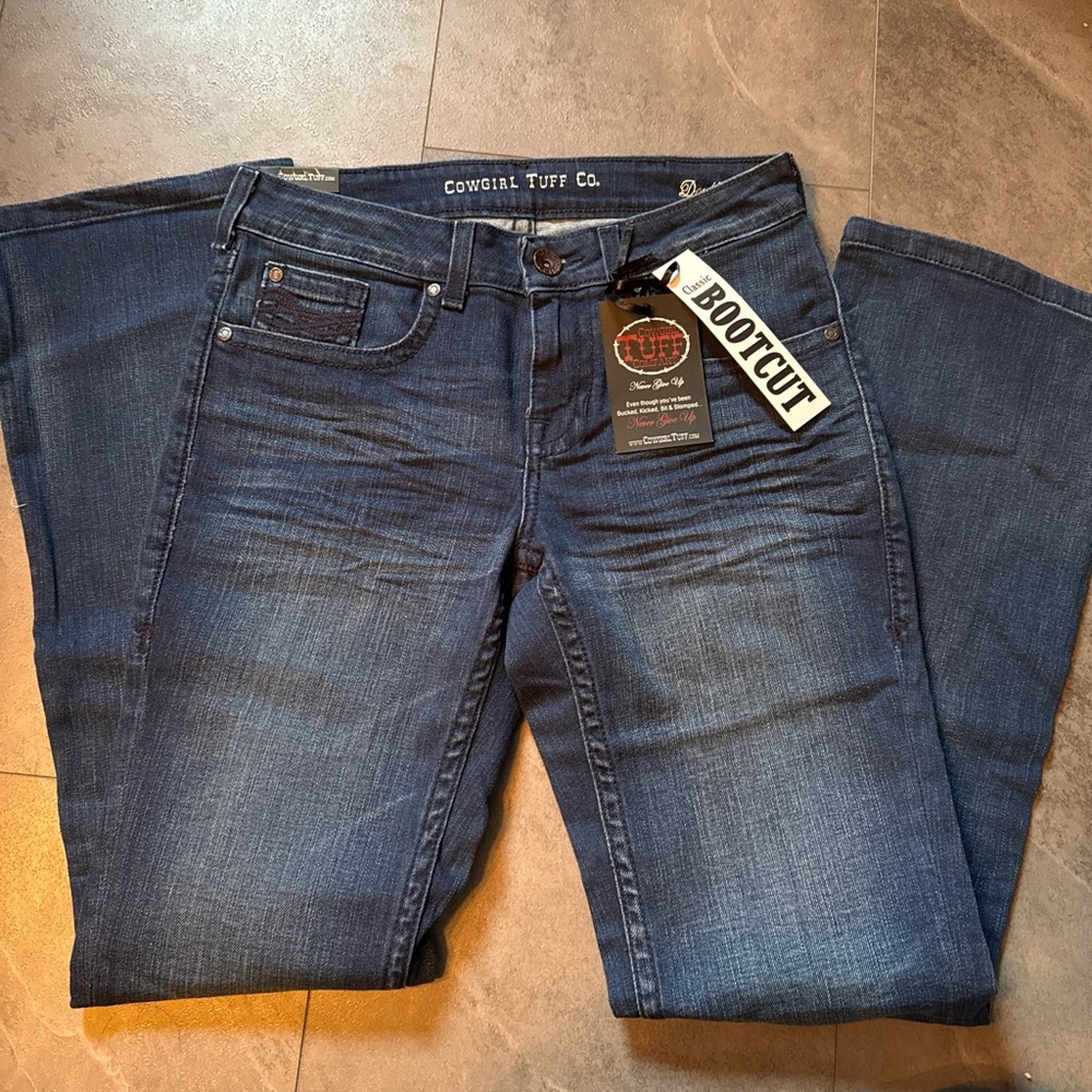 Cowgirl Tuff Dark Blue Bootcut Jeans